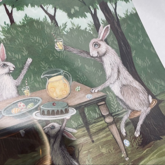Hester & Cook Spring social placemats bunny rabbits birthday tea party - Picture 7 of 7